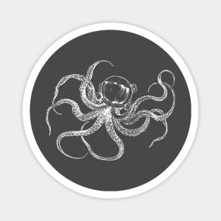 Astronauts octopus, surreal art design Magnet